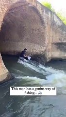 Woh catching fish with tricks