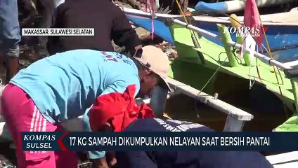 17 Kg Sampah Dikumpulkan Nelayan Saat Bersih Pantai