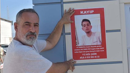 Ailesi, 47 gün önce  İzmir'de kaybolan 19 yaşındaki Veli Eren'i duvar ve direklere yapıştırdığı afişlerle arıyor