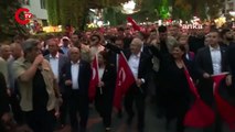 Aydın'da fener alayı yürüyüşüne katılan Kemal Kılıçdaroğlu'na yoğun ilgi