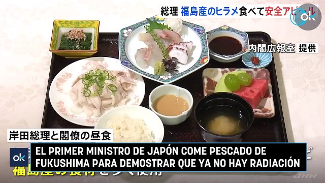 El primer ministro de Japón come pescado de Fukushima para demostrar que ya no hay radiación