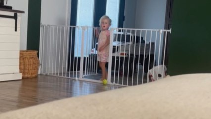 Precious 2 y/o girl's post-nap popsicle inquiry interrupted by a dang fly