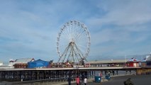 Person climbs Big Wheel on Central Pier, Blackpool on Thursday, August 31, 2023