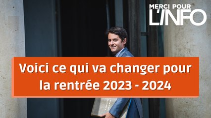 Les nouvelles mesures de la rentrée scolaire 2023-2024