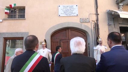 Mattarella alla scopertura di una targa dedicata ad Altiero Spinelli