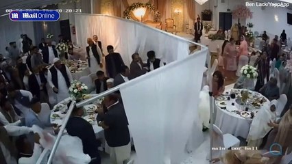 Un mariage de luxe se transforme en bagarre où les invités se frappent et se jettent des chaises