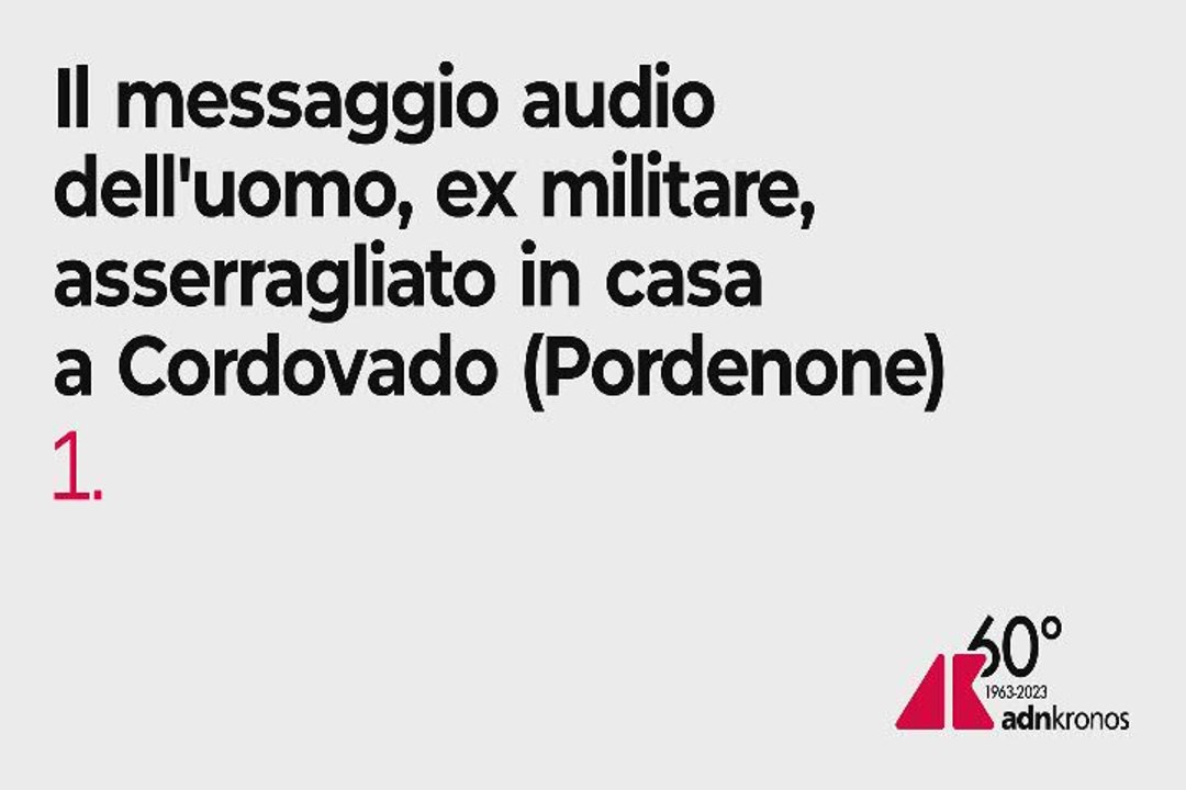 Pordenone, il messaggio audio dell'uomo armato