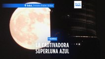 Una cautivadora superluna azul ilumina la noche más grande y brillante