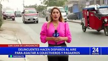 Asaltan colectiveros y pasajeros en SJL.