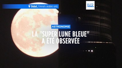 Une rare "super Lune bleue" a été observée dans la nuit de mercredi à jeudi