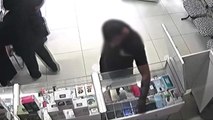 Cep telefonu dükkanından yapılan hırsızlık güvenlik kamerasında