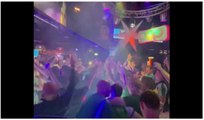 Hibs fan singing Sunshine on Leith in Birmingham nightclub