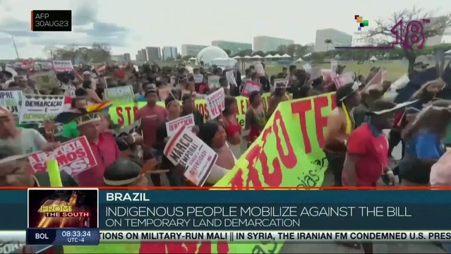 Indigenous marches in Brasilia ahead of key hearing for rights to their ancestral lands