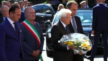 Mattarella depone corona di fiori a Brandizzo