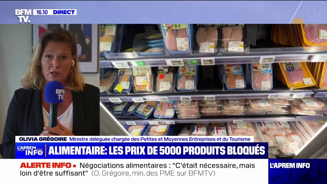 Olivia Grégoire: "Nous avons demandé aux distributeurs et aux industriels, qui vont le faire, d'avancer de trois mois les renégociations"