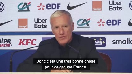 Bleus - Deschamps : "Le retour de L. Hernandez ? Une très bonne chose pour ce groupe France"