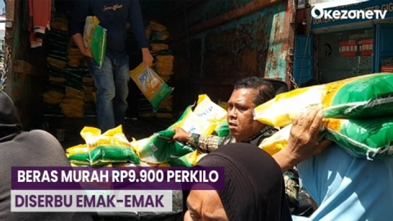 Operasi Pasar Beras Murah Diserbu Emak-Emak di...