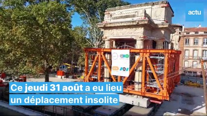 A Toulouse, les images du déplacement du Monument aux morts