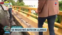 Se incendia automóvil en Circuito Interior, CDMX