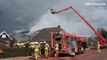 Grote brand in schuur van woonboerderij in Staphorst