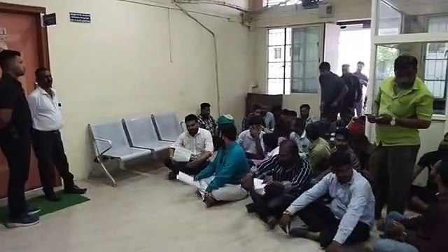 Cachar vehicle drivers protested by sitting in the corporation premises