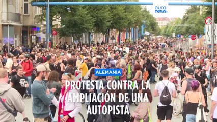Multitudinaria protesta en Berlín contra la ampliación de una autopista