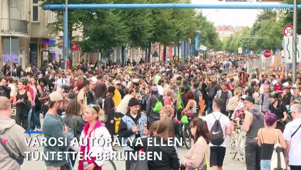 Városi autópálya ellen tüntettek Berlinben