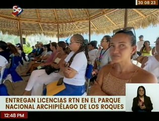 Min. Alí Padrón entrega 23 licencias RTN en el Parque Nacional Archipiélago Los Roques