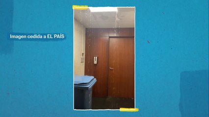 Imágenes de las goteras del archivo del Palau de la Música de Valencia