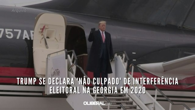 Trump se declara 'não culpado' de interferência eleitoral na Geórgia em 2020