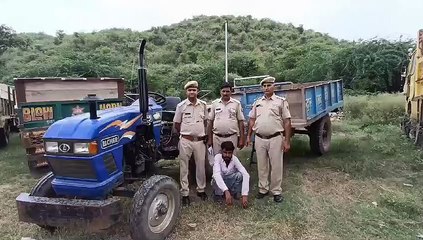 चोरी का ट्रैक्टर ले कर जा रहा था शातिर, पकड़ा गया ... देखें वीडियो ...