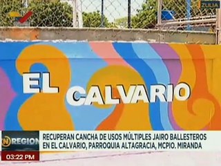 Zulia | Gobierno Nacional rehabilita la cancha deportiva El Calvario en la pqa. Altagracia