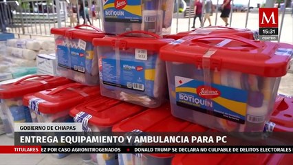 Gobernador de Chiapas reconoce  y entrega equipamiento al Comités de Protección Civil