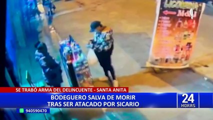 Santa Anita: sicario intenta asesinar a comerciante, pero arma se le traba