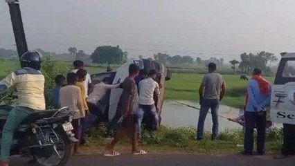 अरवल: अनियंत्रित स्कॉर्पियो दुर्घटनाग्रस्त, तीन जख्मी