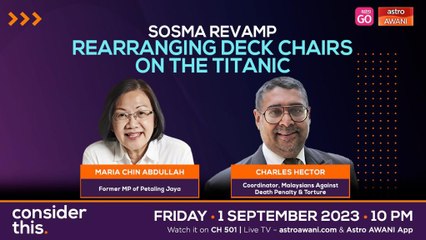 Consider This: SOSMA Revamp — Rearranging Deck Chairs on the Titanic?