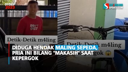 Diduga Hendak Maling Sepeda, Pria ini Bilang "Makasih" saat Kepergok