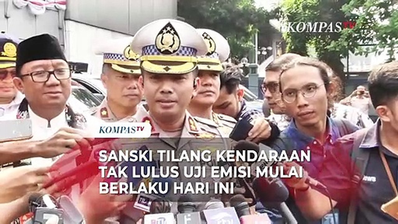 Polisi Mulai Terapkan Tilang Kendaraan Tak Lulus Uji Emisi, Sejumlah Motor Ditilang
