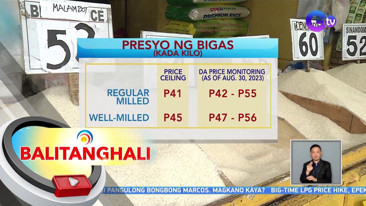 Pagtatakda ng  price ceiling sa ilang klase ng bigas, inaprubahan ni PBBM | BT