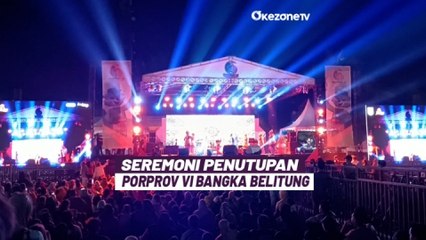 Kemeriahan Seremoni Penutupan Porprov VI Bangka Belitung di Lapangan Gelora Mentok
