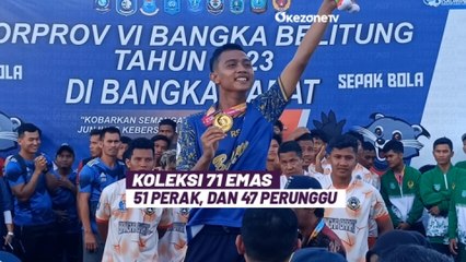 Rebut Medali Emas terbanyak, Bangka Tengah Sabet Juara Umum Porprov VI Bangka Belitung