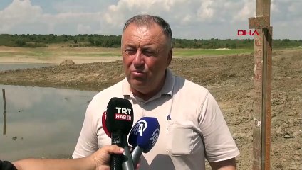Edirne'deki gölet kuruma noktasına geldi, üreticiler mağdur