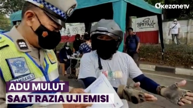 Terkena Tilang saat Razia Uji Emisi di Jakarta Utara, Sejumlah Pengendara Adu Mulut dengan Petugas