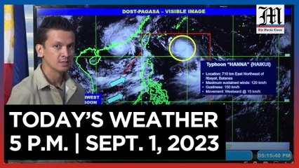 Weather Update at 5 P.M. on September 1, 2023 ☀️