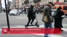 Paris'te elektrikli scooterlar kaldırıldı