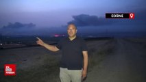 Yunanistan'daki yangın Edirne sınırına dayandı, gökyüzünü dumanlar kapladı