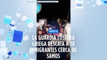 La Guardia Costera de grecia rescata a 28 inmigrantes al noreste de la isla de Samos