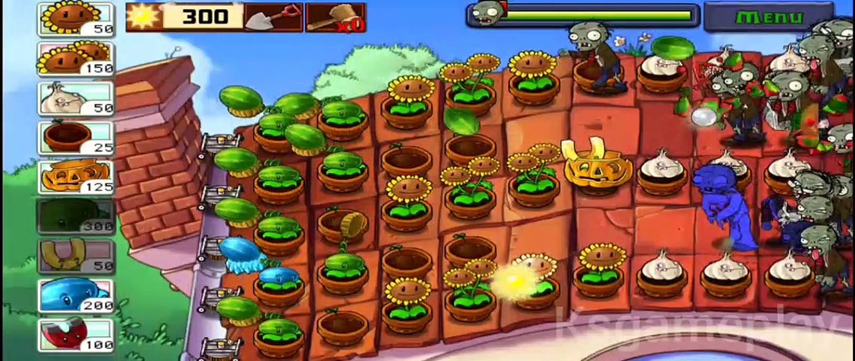 Molon Puts Survival Rouf fight the Zombies | Plants vs Zombies