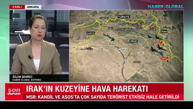 Irak'ın kuzeyine hava harekatı: Çok sayıda terörist etkisiz hale getirildi