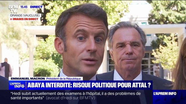 Abaya interdite: Nous n'avons jamais montré quelques complaisances que ce soit indique Emmanuel Macron
